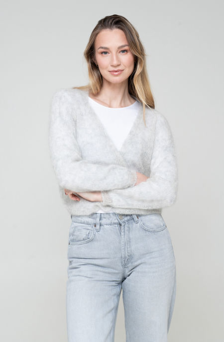 Sweter jedwab kamień